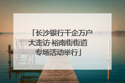 长沙银行千企万户大走访·裕南街街道专场活动举行