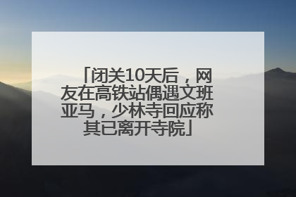 闭关10天后，网友在高铁站偶遇文班亚马，少林寺回应称其已离开寺院