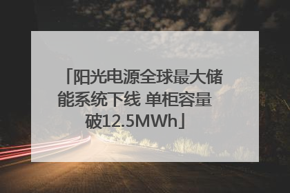 阳光电源全球最大储能系统下线 单柜容量破12.5MWh