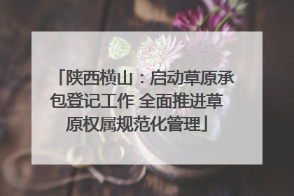 陕西横山：启动草原承包登记工作 全面推进草原权属规范化管理