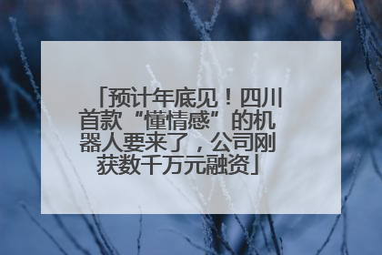 预计年底见！四川首款“懂情感”的机器人要来了，公司刚获数千万元融资