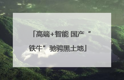 高端+智能 国产“铁牛”驰骋黑土地