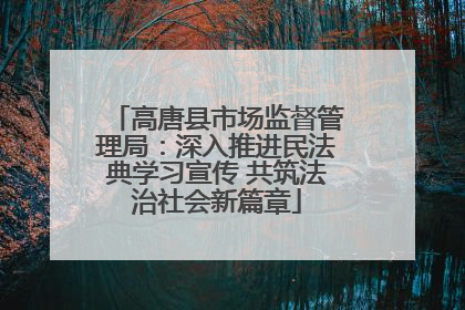 高唐县市场监督管理局：深入推进民法典学习宣传 共筑法治社会新篇章