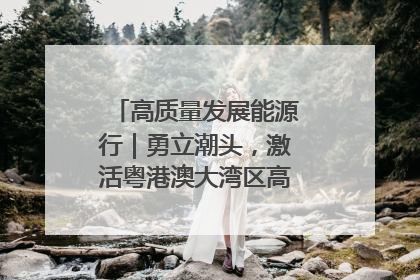 高质量发展能源行｜勇立潮头，激活粤港澳大湾区高质量发展动力源