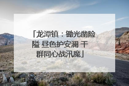 龙潭镇：锄光凿险隘 昼色护安澜 干群同心战汛魔