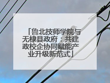 鲁北技师学院与无棣县政府：共建政校企协同赋能产业升级新范式