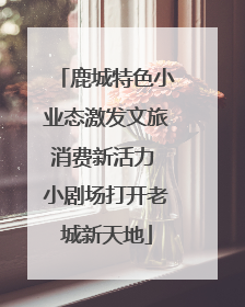 鹿城特色小业态激发文旅消费新活力 小剧场打开老城新天地
