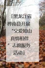 黑龙江省桦南县开展“父爱如山 真情相伴”志愿服务活动