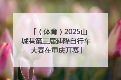 （体育）2025山城巷第三届速降自行车大赛在重庆开赛