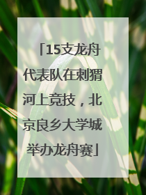 15支龙舟代表队在刺猬河上竞技，北京良乡大学城举办龙舟赛