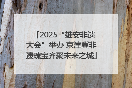2025“雄安非遗大会”举办 京津冀非遗瑰宝齐聚未来之城