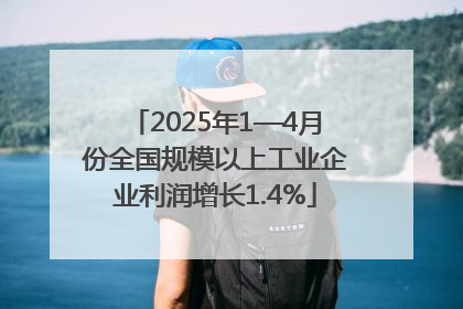 2025年1—4月份全国规模以上工业企业利润增长1.4%