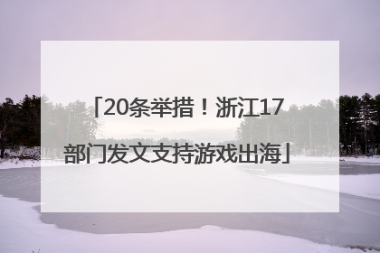 20条举措！浙江17部门发文支持游戏出海
