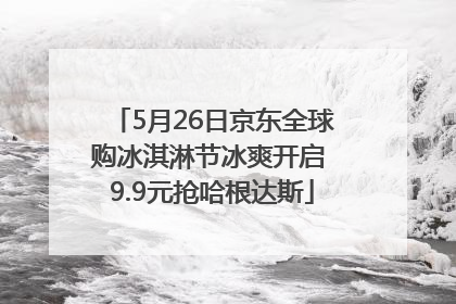 5月26日京东全球购冰淇淋节冰爽开启 9.9元抢哈根达斯