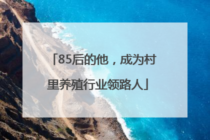 85后的他，成为村里养殖行业领路人