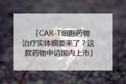 CAR-T细胞药物治疗实体瘤要来了？这款药物申请国内上市